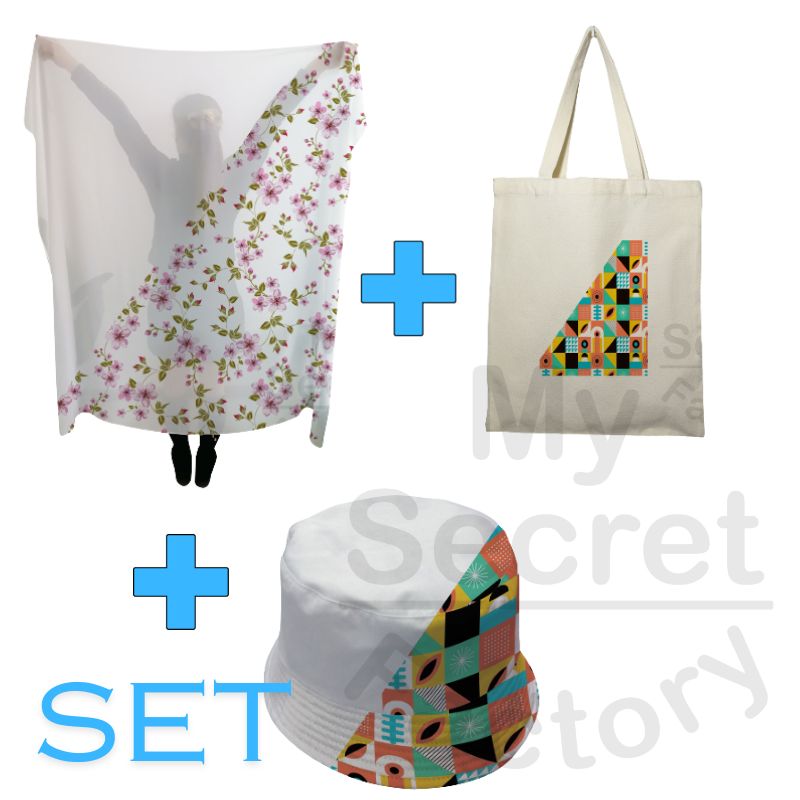 Set Scarf, Bag & Hat