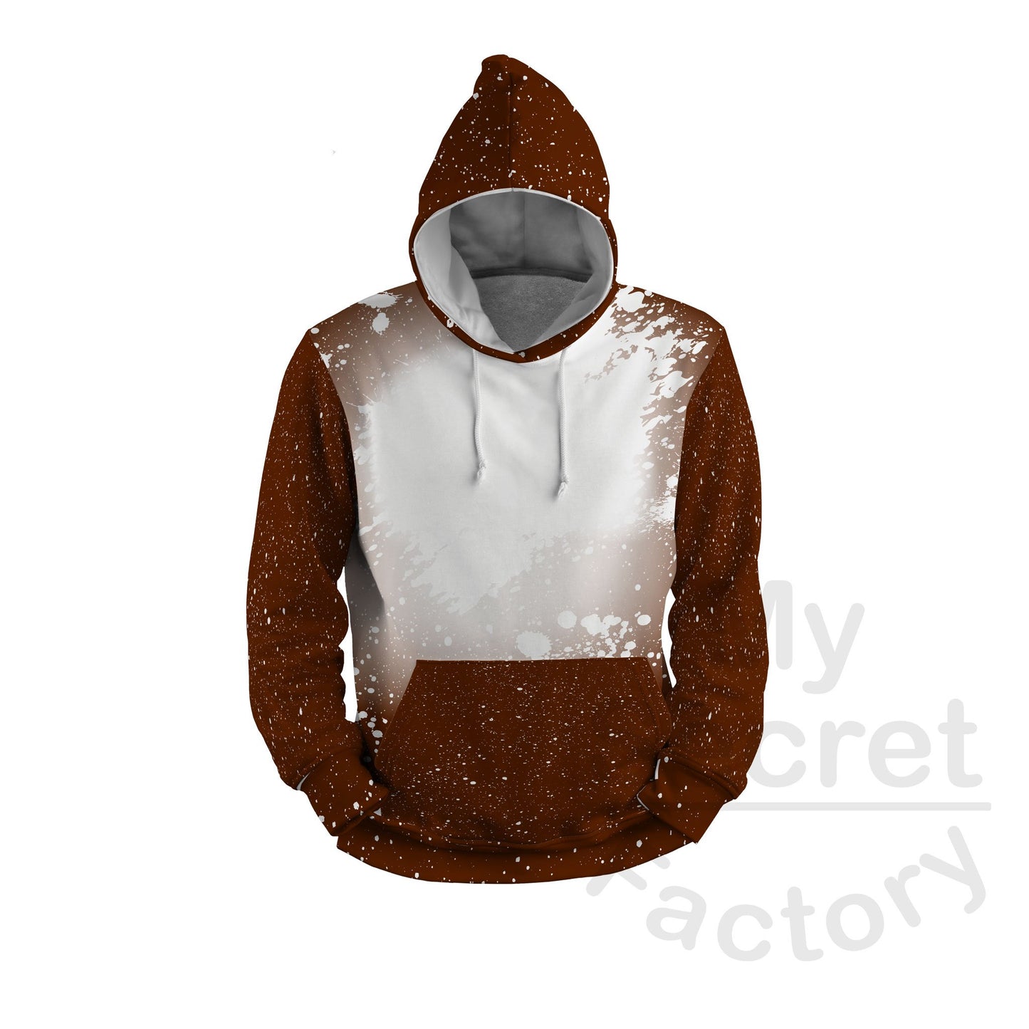 Plus Size Faux Bleach French Terry Hoodie