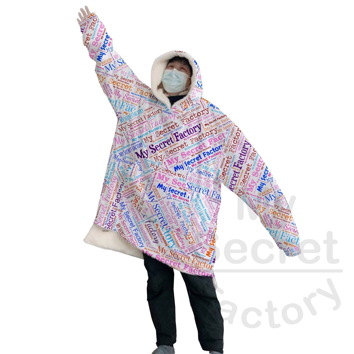 DAD Blanket Hoodie Sherpa Super Soft 2 Sides