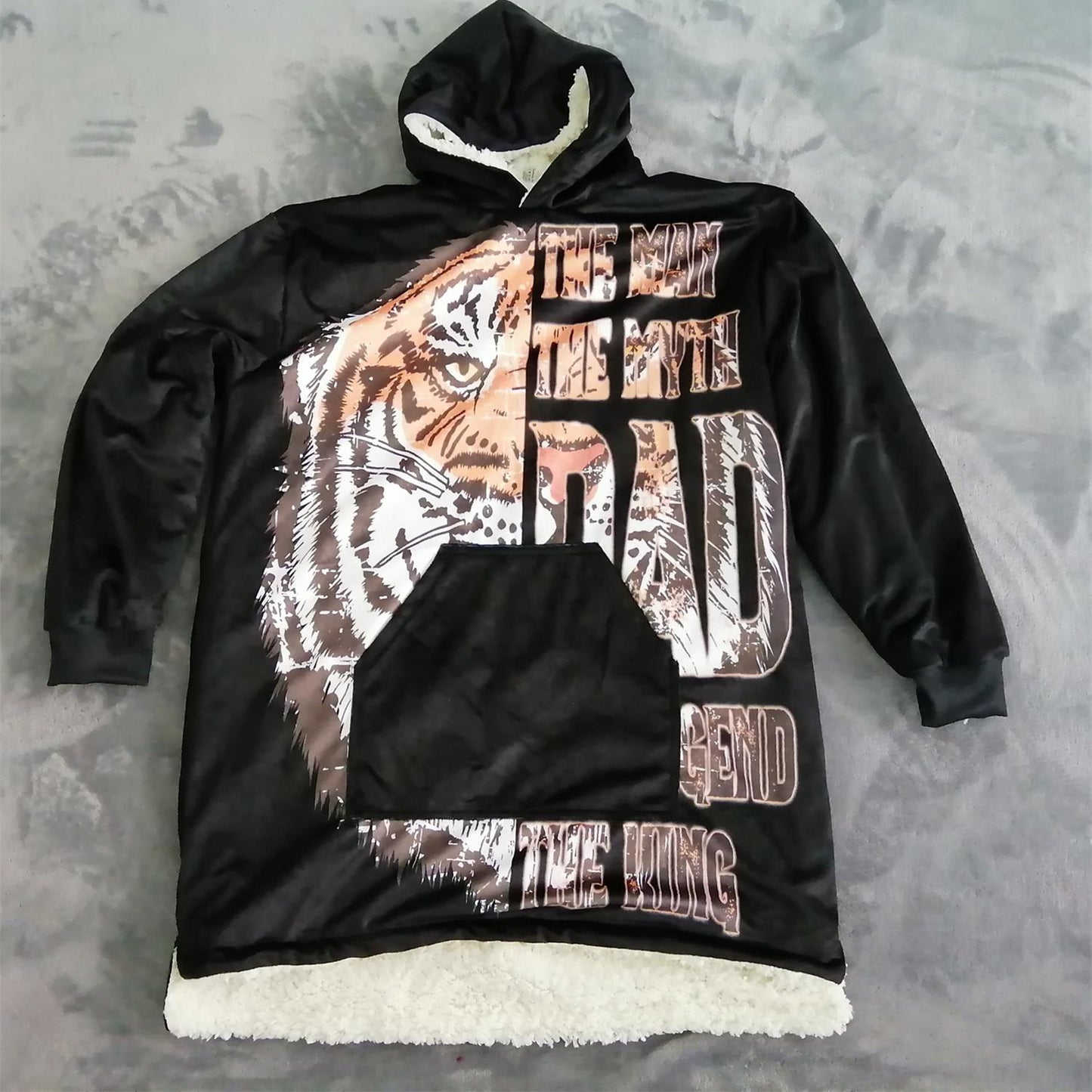 DAD Blanket Hoodie Sherpa Super Soft 2 Sides