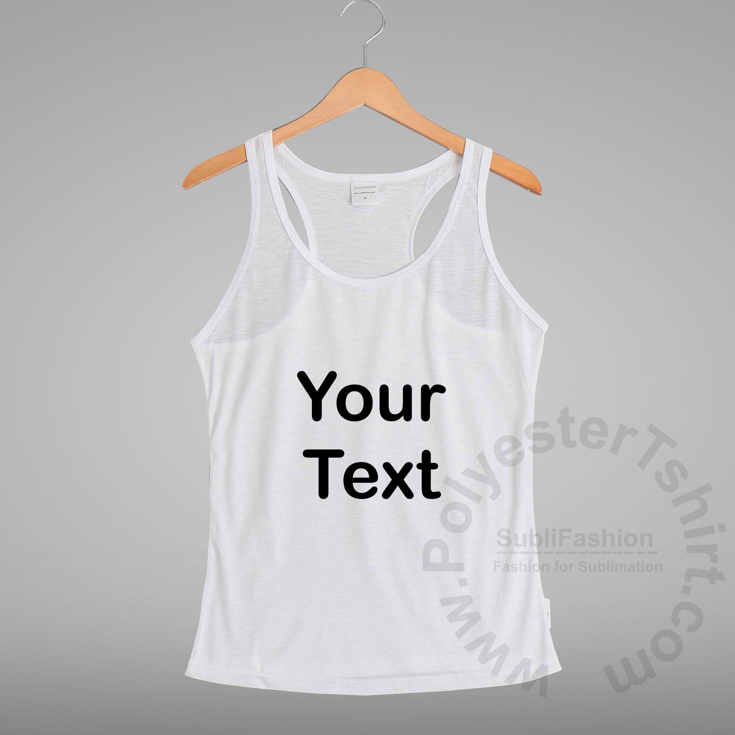Tank Top Racer Back Women Text Only Plus Size