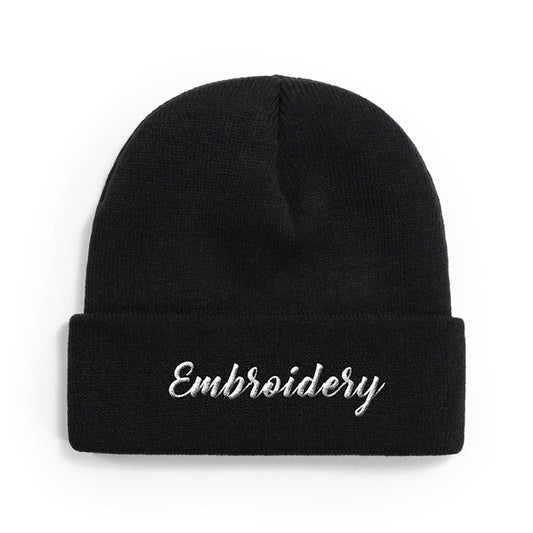 Beanie knitted hat with Embroidery Logo