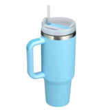 Customizable 40oz Insulated Tumbler – Durable Sport Water Bottle with Handle & Lid for Travel or Gifts