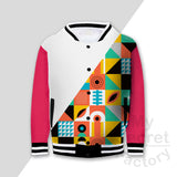 Toddler Button Jacket, Front & Back All Over Print