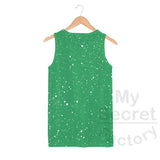 Faux Bleach Tank Top Plus Size