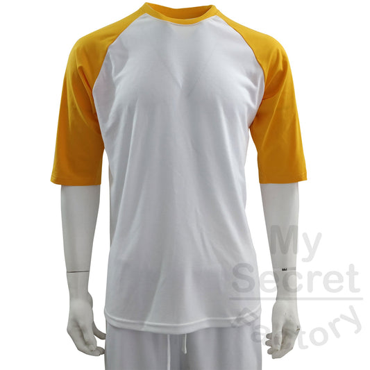 Raglan Cotton Feel Polyester T-shirt, Middle Sleeves Plus Size