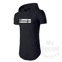 Hoodie T-shirt Long Sleeves Curved Bottom Hem
