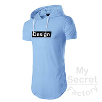 Hoodie T-shirt Long Sleeves Curved Bottom Hem