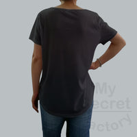 Cotton Hips Curve V-neck