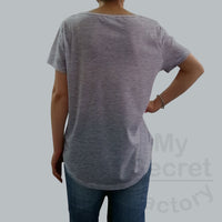 Cotton Hips Curve V-neck