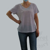 Cotton Hips Curve V-neck