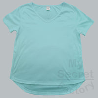 Cotton Hips Curve V-neck