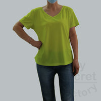 Cotton Hips Curve V-neck