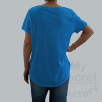 Cotton Hips Curve V-neck