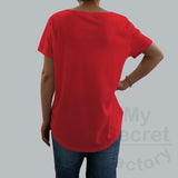 Cotton Hips Curve V-neck