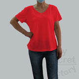 Cotton Hips Curve V-neck
