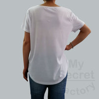 Cotton Hips Curve V-neck