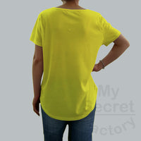 Cotton Hips Curve V-neck