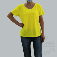 Cotton Hips Curve V-neck