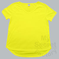 Cotton Hips Curve V-neck