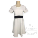 87/13 Capped Sleeve Skater Dress