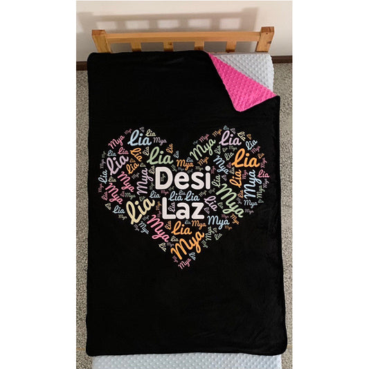 Mink Blanket Heart Of Names