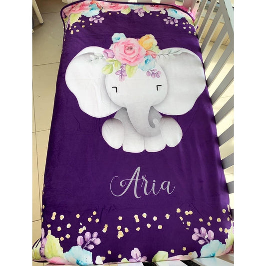 Mink Blanket Cheerio Elephant