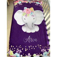 Mink Blanket Cheerio Elephant