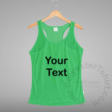 Tank Top Racer Back Women Text Only Plus Size