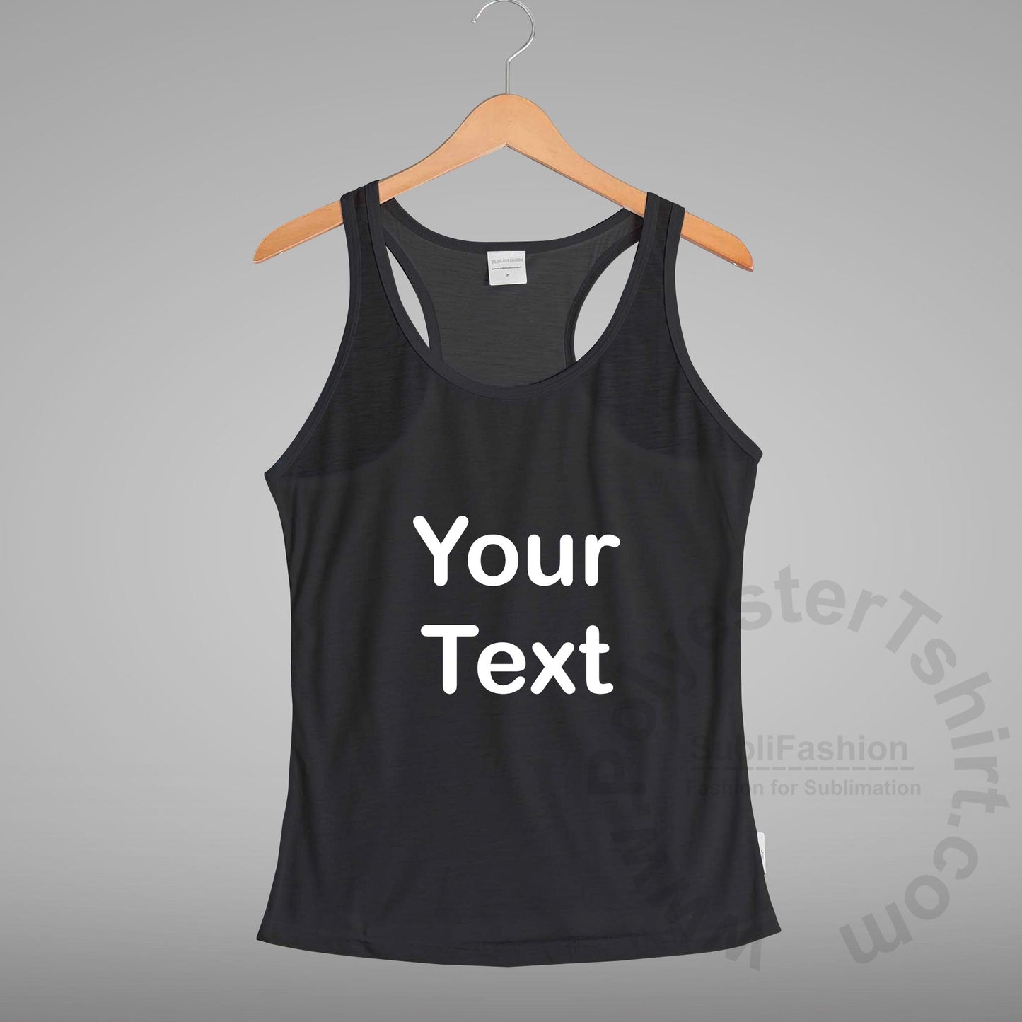 Tank Top Racer Back Women Text Only Plus Size