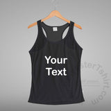 Tank Top Racer Back Women Text Only Plus Size