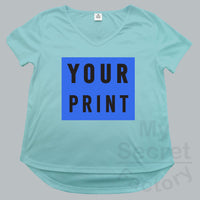 Cotton Hips Curve V-neck