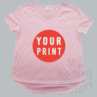 Cotton Hips Curve V-neck