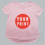 Cotton Hips Curve V-neck