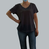 Cotton Hips Curve V-neck