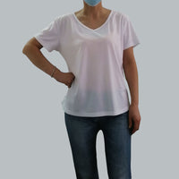 Cotton Hips Curve V-neck
