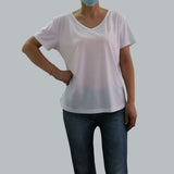 Cotton Hips Curve V-neck