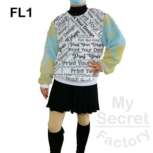 Flannel Super Soft Tie Dye Sweatshirts Crew Neck