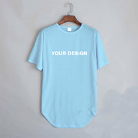 Plus Size 3XL-8XL Hip Hop Curved Bottom Hem T-shirt