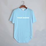 Plus Size 3XL-8XL Hip Hop Curved Bottom Hem T-shirt