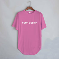 Plus Size 3XL-8XL Hip Hop Curved Bottom Hem T-shirt
