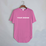 Plus Size 3XL-8XL Hip Hop Curved Bottom Hem T-shirt