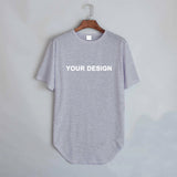 Plus Size 3XL-8XL Hip Hop Curved Bottom Hem T-shirt