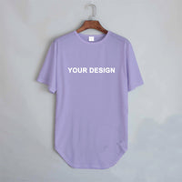 Plus Size 3XL-8XL Hip Hop Curved Bottom Hem T-shirt