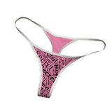 All Over Print Thongs Underwear With White Tape